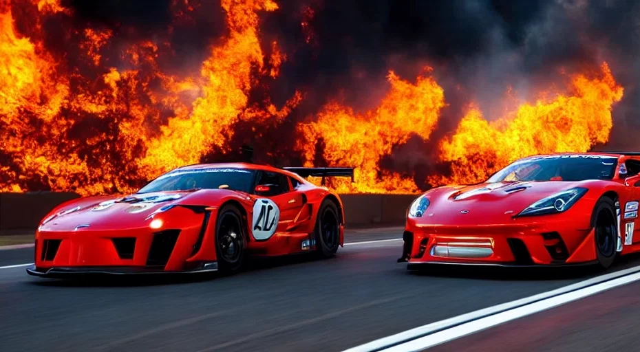 racing car fire